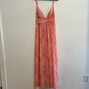 Moda International Coral and White Dress